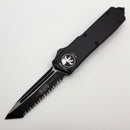 Microtech Scarab Executive w/ Black Handle & T/E Full Serrated Black 154-CM (Consignment)