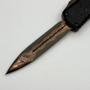 Marfione Custom Hera II Mini Double Slum Ground Baker Forge Core Coppermai Damascus D/E w/ Black Claw Burst Deep Engraved Handle