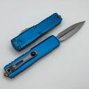 Microtech UTX-85 Gen III w/ Blue Handle & Stonewash D/E M390MK 1232-10BL