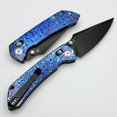 Kansept Knives Fenrir Crossbar Lock Timascus Handles w/ Blackwash S35VN K1034V6
