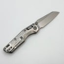 Pre-Owned Microtech Marfione Select MSI RAM LOK Mini Frag Titanium Handles w/ Bronze/Double Vapor Accents & Stonewash M390MK 210M-10FRMS2
