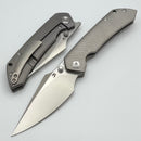 Kansept Knives Fenrir Frame Lock Water Ripple Beadblast Titanium Handles w/ Satin S35VN K1034C1