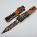 Microtech Knives Combat Troodon Gen III D/E Bull Shark Gray/Black Orange Splatter Signature Series 1142-1BGBKORSPLS