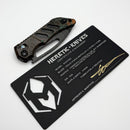 Heretic Custom Koschei Slotted Copper Chemtina Handles & Vegas Forge Reptilian Damascus