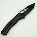 Heretic Knives Custom Wraith John Gray Collab V4 Manual Carved DLC Titanium Handles & Hand Ground DLC Tanto