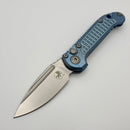 Pre-Owned Microtech Marfione Select LUDT Gen III Ice Blue Frag Titanium Handles w/ Blue Accents & Stonewash S/E 1135-10FRMS6