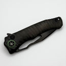 Heretic Knives Custom Wraith John Gray Collab V4 Manual Carved DLC Titanium Handles & Hand Ground DLC Tanto