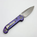Pre-Owned Microtech Marfione Select LUDT Gen III Purple Haze Slab Side Titanium Handles w/ Purple Accents & Stonewash S/E 1135-10MS9