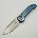 Pre-Owned Microtech Marfione Select LUDT Gen III Ice Blue Slab Side Titanium Handles w/ Blue Accents & Stonewash S/E 1135-10MS11