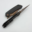 Kansept Knives Fenrir Frame Lock Blackwash Water Ripple Titanium Handles w/ Rose Gold S35VN K1034C3
