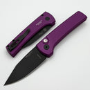 Pro-Tech Chavez Scapegoat Compact Auto Purple Aluminum Handle w/ Black Lip Pearl Button & DLC MagnaMax BSW26.Scapegoat.1