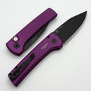 Pro-Tech Chavez Scapegoat Compact Auto Purple Aluminum Handle w/ Black Lip Pearl Button & DLC MagnaMax BSW26.Scapegoat.1