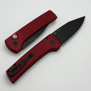 Pro-Tech Chavez Scapegoat Compact Auto Red Carbide Aluminum Handle w/ Black Lip Pearl Button & DLC MagnaMax BSW26.Scapegoat.2
