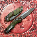 Microtech MSI RAM LOK Mini Outbreak Fluted Aluminum Handles w/ Part Serrated M390MK Signature Series 210M-2FLOBS