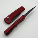 Pro-Tech Chavez Scapegoat Compact Auto Red Carbide Aluminum Handle w/ Black Lip Pearl Button & DLC MagnaMax BSW26.Scapegoat.2