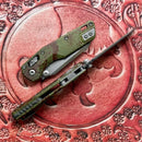 Microtech MSI RAM LOK Mini Outbreak Fluted Aluminum Handles w/ Part Serrated M390MK Signature Series 210M-2FLOBS