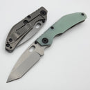 North Mountain Blade BBNM Jade G-10 & Titanium Handles w/ Tanto 14c28n