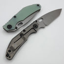 North Mountain Blade BBNM Jade G-10 & Titanium Handles w/ Tanto 14c28n