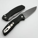 Pro-Tech Pallas Prototype Green Carbide Aluminum Handle w/ White Pearl Button & Stonewash MagnaCut BSW26.Pallas.1