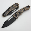 Heretic Knives Mini Pariah Manual Button Lock Duck Camo Handles w/ Black S/E MagnaCut H052-DC