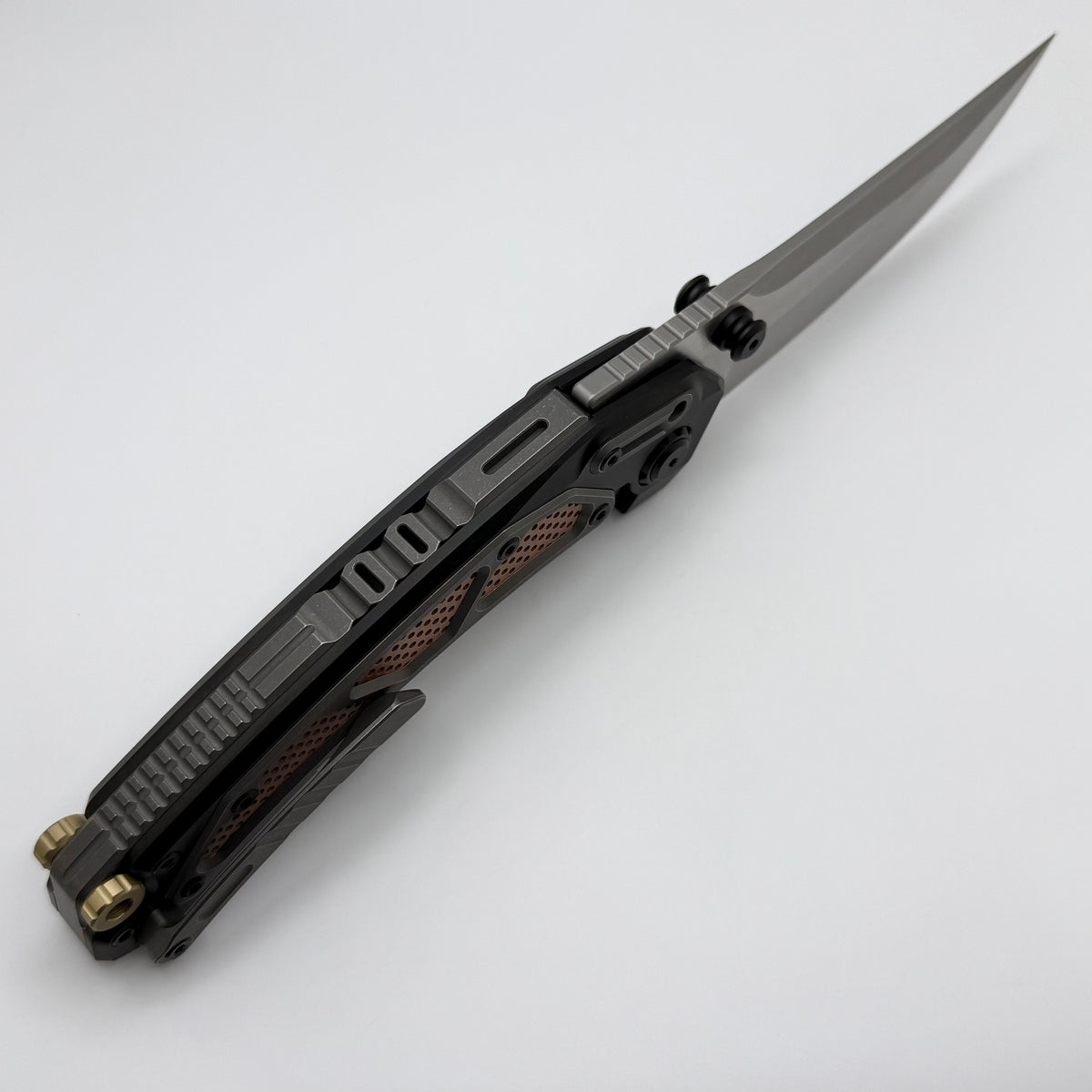 Maxace Blacklight-01 PVD Titanium Handle w/ Copper & Brass Inlays & M3
