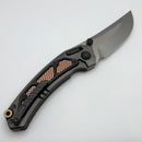 Maxace Blacklight-01 Stonewash Titanium Handle w/ Copper & Brass Inlays & M390