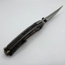 Maxace Blacklight-01 Stonewash Titanium Handle w/ Copper & Brass Inlays & M390