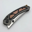 Maxace Blacklight-01 Stonewash Titanium Handle w/ Copper & Brass Inlays & M390