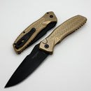 Pro-Tech Pallas Custom Weave AlBronze Handle w/ Mosaic Pin Button & DLC MagnaCut