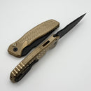 Pro-Tech Pallas Custom Weave AlBronze Handle w/ Mosaic Pin Button & DLC MagnaCut