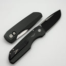 Pro-Tech Vero Designs Synapse 2 Auto Green Aluminum Handle w/ Black Lip Pearl Button & Two Tone DLC MagnaMax BSW26.VERO.1