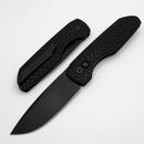 Pro-Tech Vero Designs Synapse 2 Auto Operator Black Herringbone Aluminum Handle w/ Tritium Button & DLC MagnaMax
