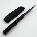 Pro-Tech Vero Designs Synapse 2 Auto Operator Black Herringbone Aluminum Handle w/ Tritium Button & DLC MagnaMax