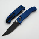 Pro-Tech Brend Auto Blue Aluminum Texture Handle & Two Tone DLC MagnaCut BSW26.Brend.1