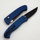 Pro-Tech Brend Auto Blue Aluminum Texture Handle & Two Tone DLC MagnaCut BSW26.Brend.1