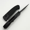 Pro-Tech Brend Auto Operator Black Aluminum Diamond Texture Handle w/ Tritium Button & DLC MagnaCut WB1106-OP