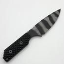Strider Knives SA-L Black G-10 Gunner Grip Handles & CPM154 DLC TigerStripe Fixed Blade