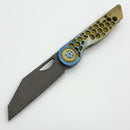 Hypercut Cretin Titanium Handles w/ Black Timascus Pivot Collars & S45VN