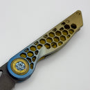 Hypercut Cretin Titanium Handles w/ Black Timascus Pivot Collars & S45VN