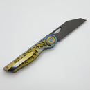 Hypercut Cretin Titanium Handles w/ Black Timascus Pivot Collars & S45VN