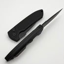Pro-Tech Les George Rockeye Operator Carbide Black Handle w/ Tritium Button & DLC MagnaCut LG3106-OP