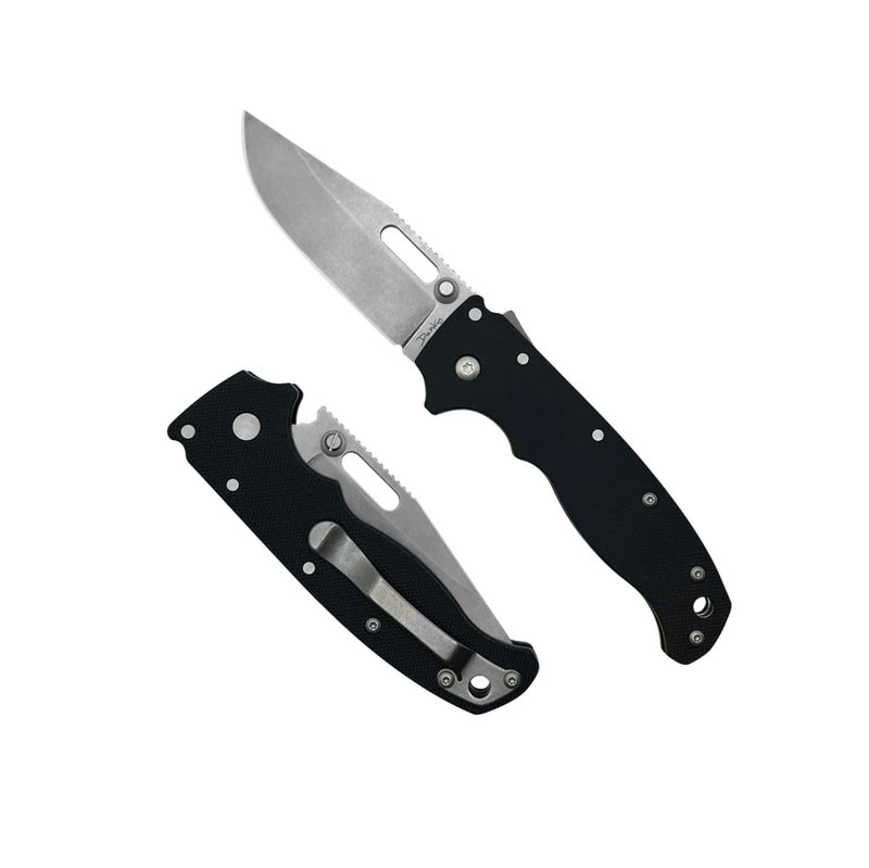 Demko AD20.5 D2 Clip Point & Black Peel Ply G-10 Handles