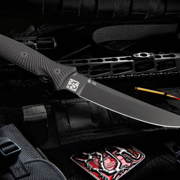 Spartan Blades Ronin Torii Fixed Blade w/ Black G-10 & Black D2 SBBL4B