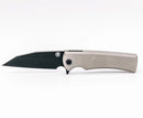 Chaves Knives Street Sangre Flipper w/ Bright Stonewash Titanium Integral Handle & DLC M390