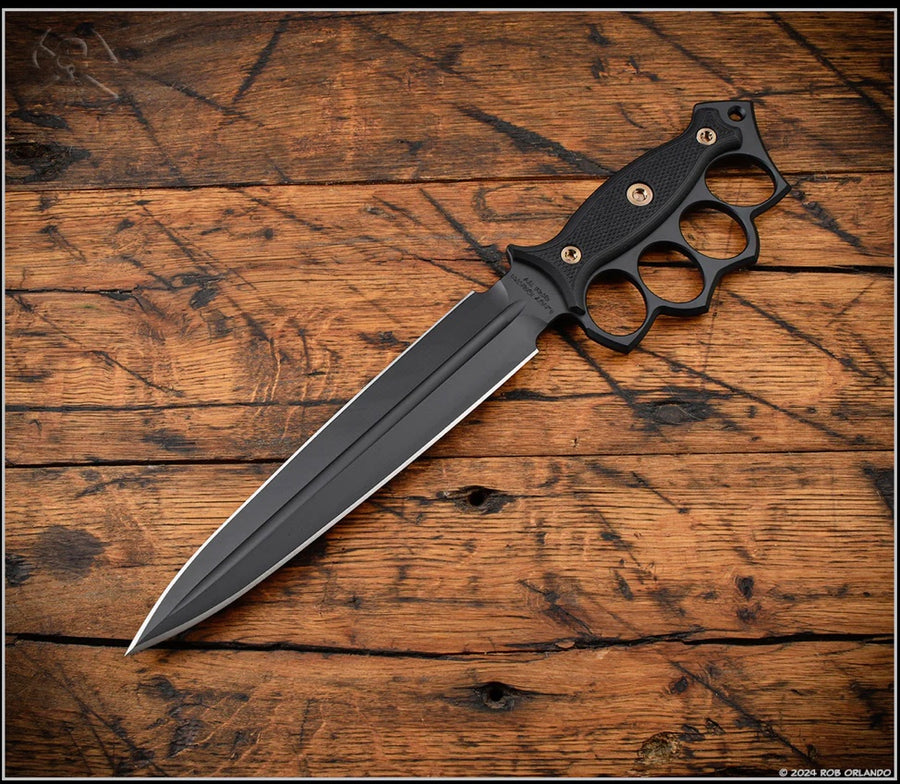 RMJ Tactical Lady Death Black G-10 & Black CPM-3V Fixed Blade ONE PER