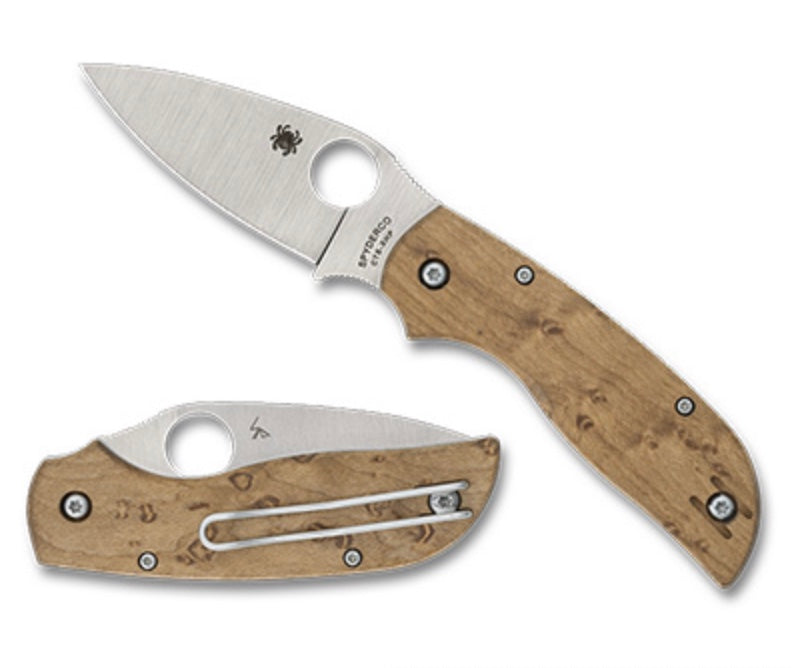 Spyderco Chaparral Slipit Birdseye Maple Non Locking & CTS-XHP C152NLWDP