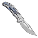 Kansept Knives JB Stout Orion Flipper Blue/Satin Titanium Handles & S35VN K1089B1