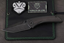 Poikilo Blade Tuna Standard 1 w/ Woodgrain Carbon Fiber Handles & Dark Stonewash M398
