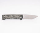 Chaves Knives Slip Joint w/ Tanto M390 & Full Rocked Titanium Handles w/ Copper Inlay