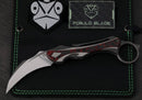 Poikilo Blade Thorny Devil w/ Titanium Red Fat Carbon Inlaid Handles & Dark Stonewash M398